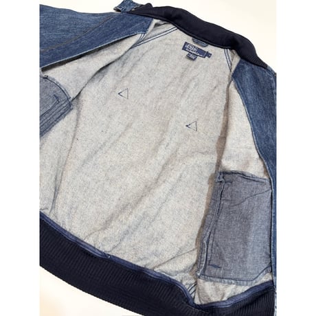 90s Ralph Lauren DENIM HARRINGTON JACKET Size M