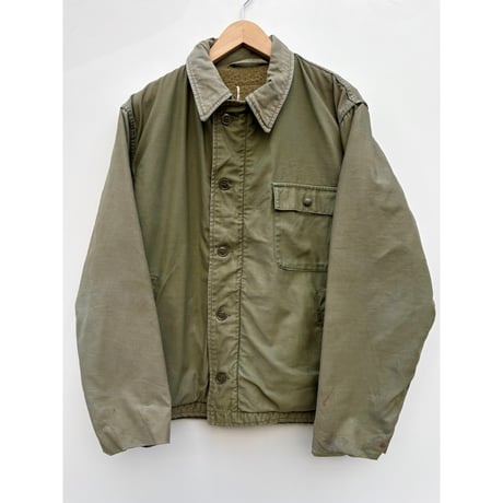 80s US NAVY A-2 DECK JACKET Size LARGE程