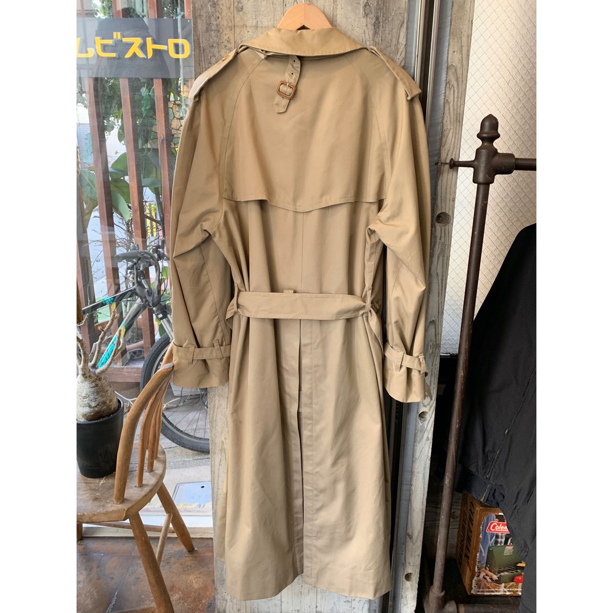 ジャケット・アウター 1980s BURBERRYS COTTON TRENCH COAT 1980s Burberrys Classic Khaki Tan Trench Coat Jacket With