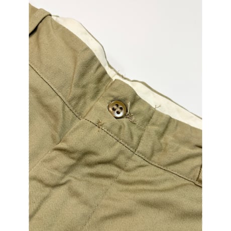 60s US ARMY KHAKI TROUSERS Size W34L31→W33.5L31