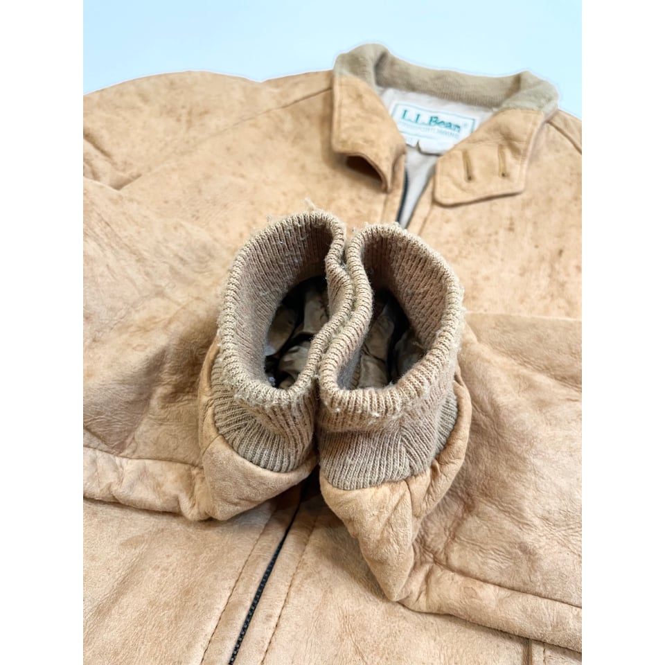 80s L.L.Bean LAMB SUEDE HARRINGTON JACKET Size