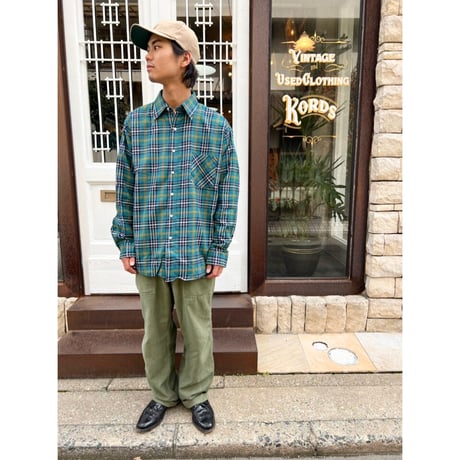 80s AMERICAN EDITION PRINT FLANNEL SHIRT MADE IN USA 🇺🇸 Size L