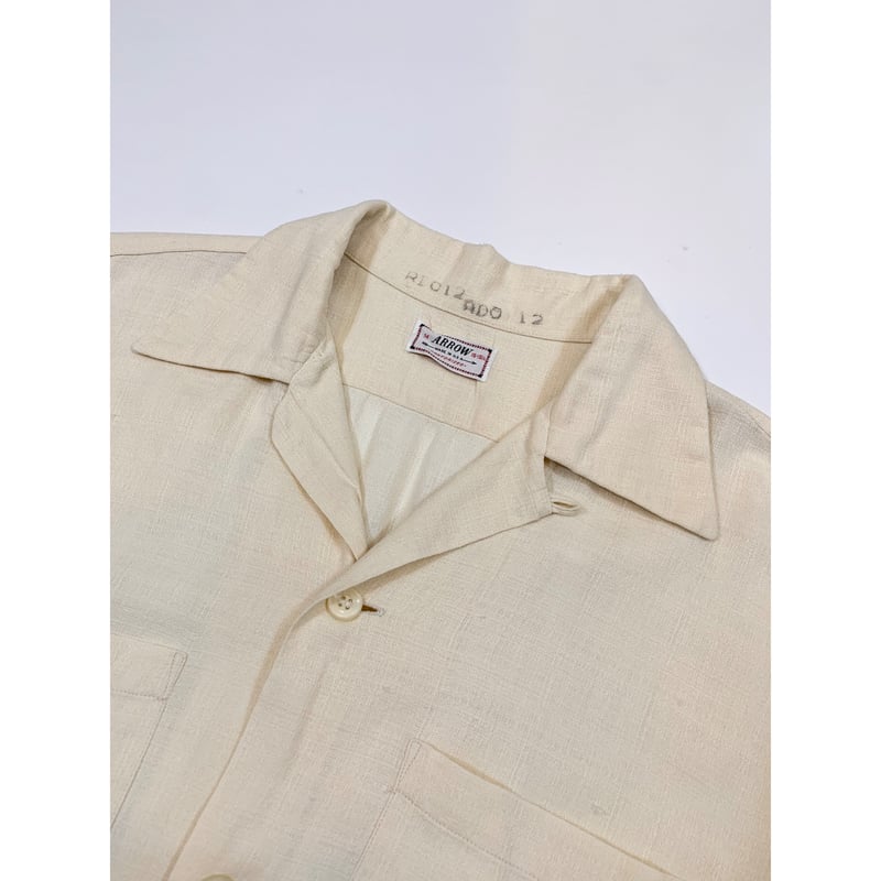 50s ARROW S/S OPEN COLLER SHIRT MADE IN USA 🇺🇸 50s ARROW S/S OPEN COLLER SHIRT MADE IN USA 🇺🇸