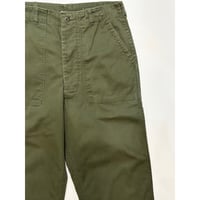 60s US ARMY OG-107 COTTON SATEEN BAKER PANTS Size W34L33→W33L31