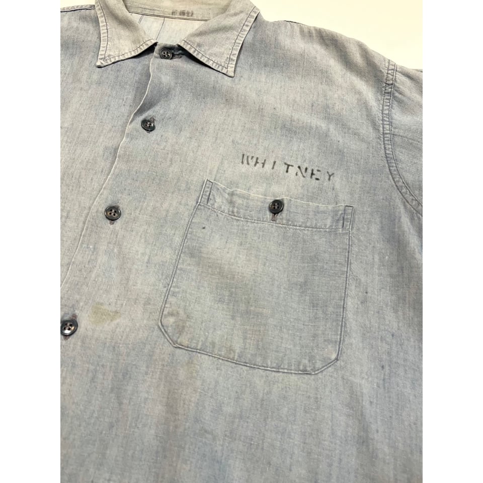 50s US NAVY CHAMBRAY SHIRT Size 16 1/2 | KORDS