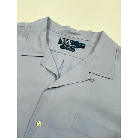 90s Ralph Lauren "CALDWELL" S/S OPEN COLLAR SHIRT Size XXL