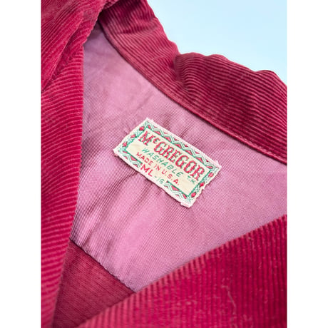 50s McGREGOR CORDUROY OPEN COLLAR SHIRT MADE IN USA 🇺🇸 Size 16