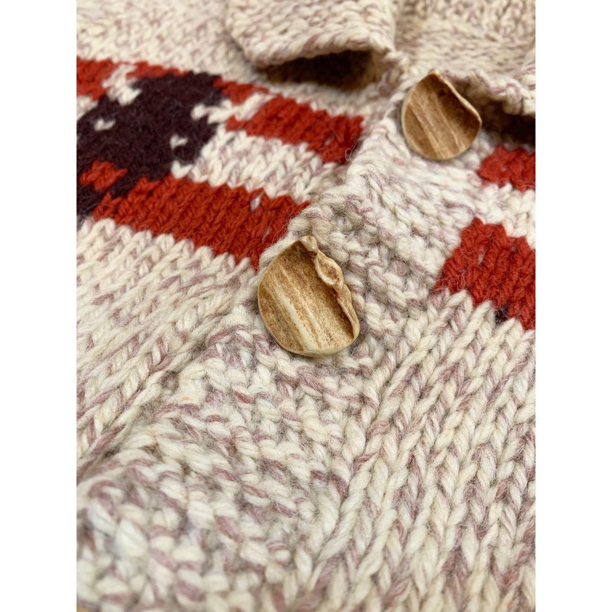 50s 60s ビンテージ バッファロー柄 カウチン ニット セーター 60s 