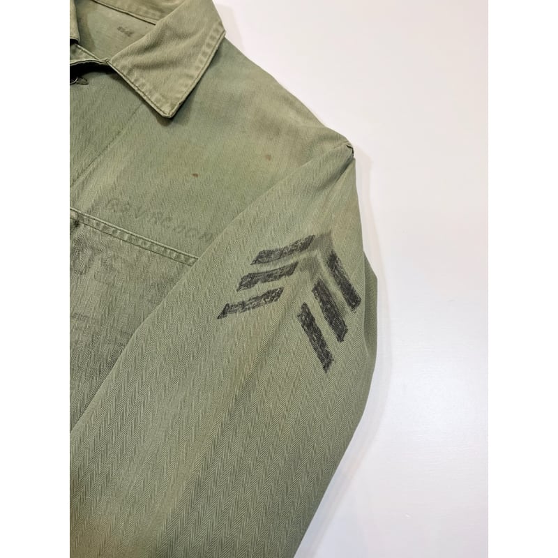 40s US MARINE CORPS P-47 HBT JACKET Size 38〜40程 40s US MARINE CORPS P-47 HBT JACKET Size 38〜40程