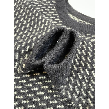 80s L.L.Bean "Birds Eye" WOOL KNIT MADE IN NORWAY🇳🇴 Size XXL
