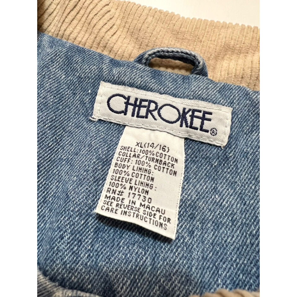 90’s CHEROKEE デニムジャケット　アウター　M 90s CHEROKEE DENIM FIELD JACKET Size BOYS XL |