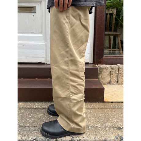 50s US ARMY KHAKI TROUSERS Size W32L35→W30L31