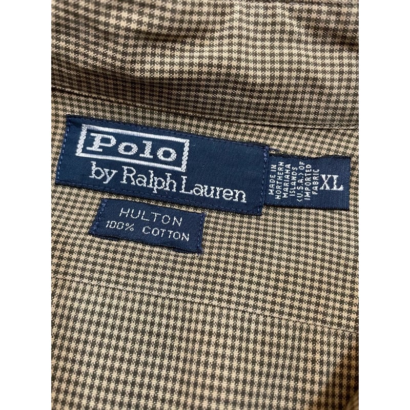 polo by Ralph Lauren HULTON リネン×コットン　90s 90s Polo by Ralph Lauren 『HULTON』cotton linen check shirt