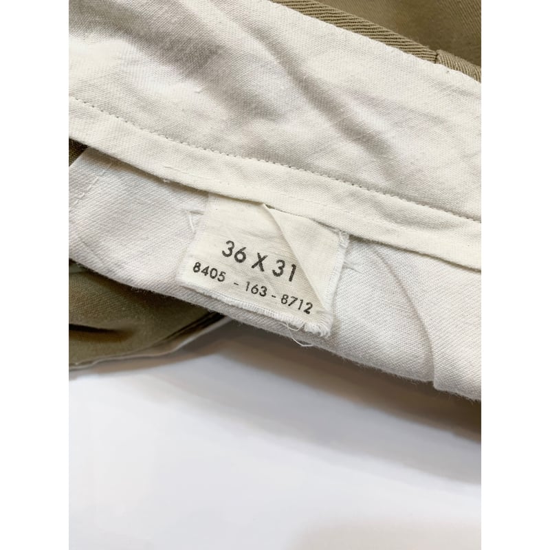 50s USARMY チノンパン　w31 ゴールデンサイズ 古着 60s 米軍 US ARMY 「Type-1 Class-1」 ミリタリー 8.2oz