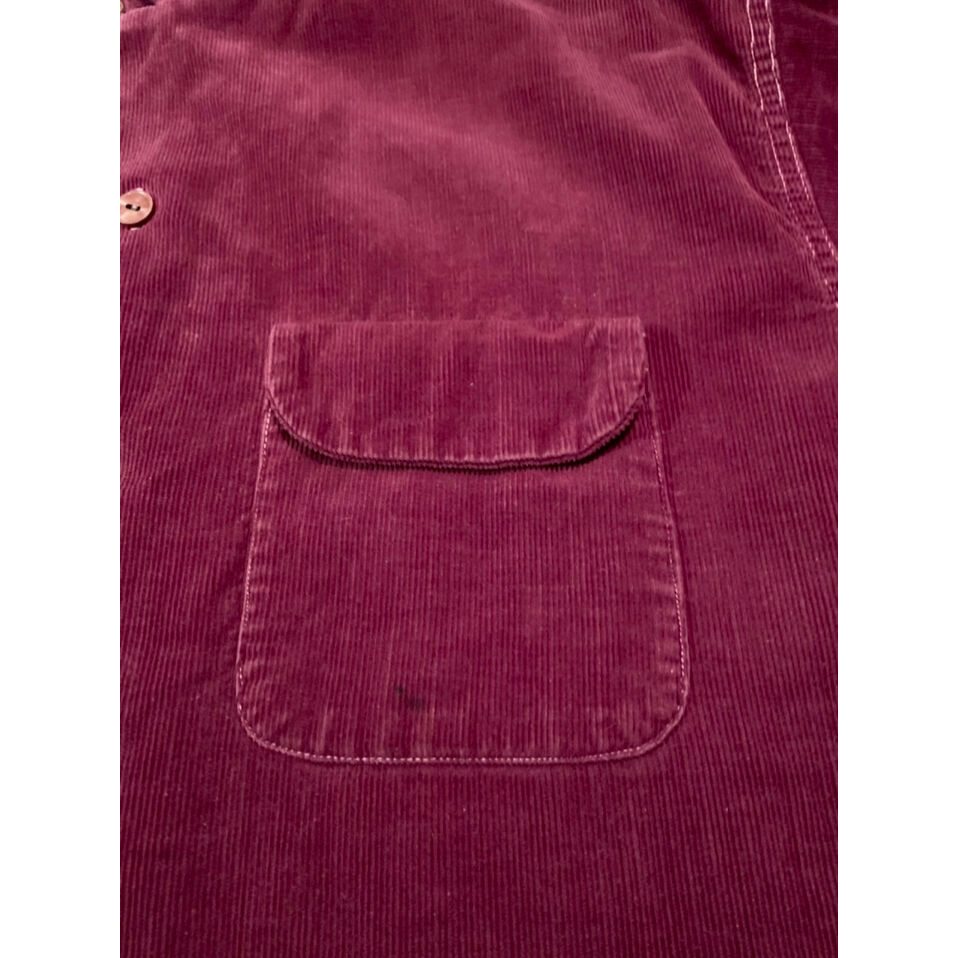 50s Brooks Lane OPEN COLLAR CORDUROY SHIRT Size