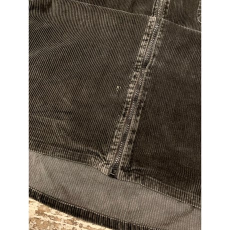 90s BON HOMME FULLZIP BLACK CORDUROY SHIRT Size XL