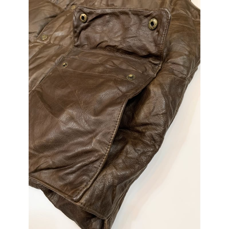 Special 90’s Ralph Lauren leather vest 90s Ralph Lauren LEATHER DOWN VEST Size XXL | K