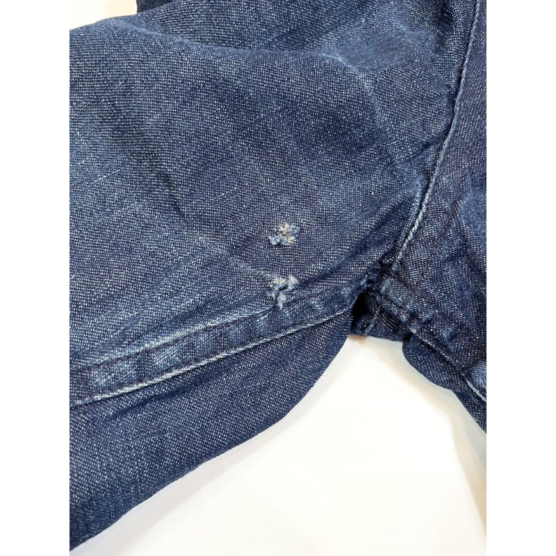 50s 60s French Work JKT 超希少 ブラックリネン ユーロ Workers ワーカーズ Lot806XH Denim Jacket デニムジャケット