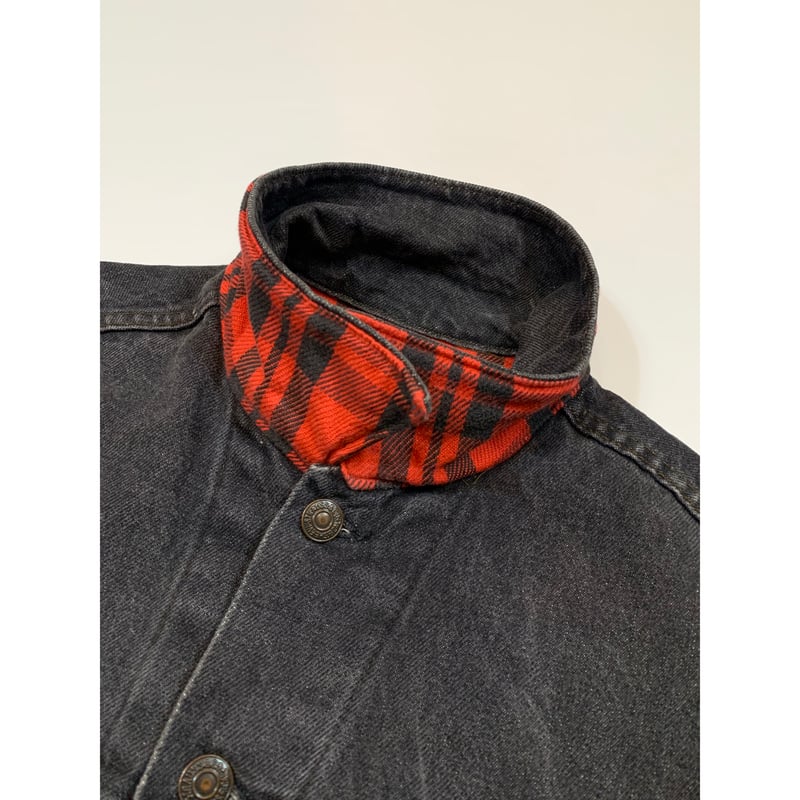80〜90s Levi's 70411 FLANNEL LINED BLACK DENIM J