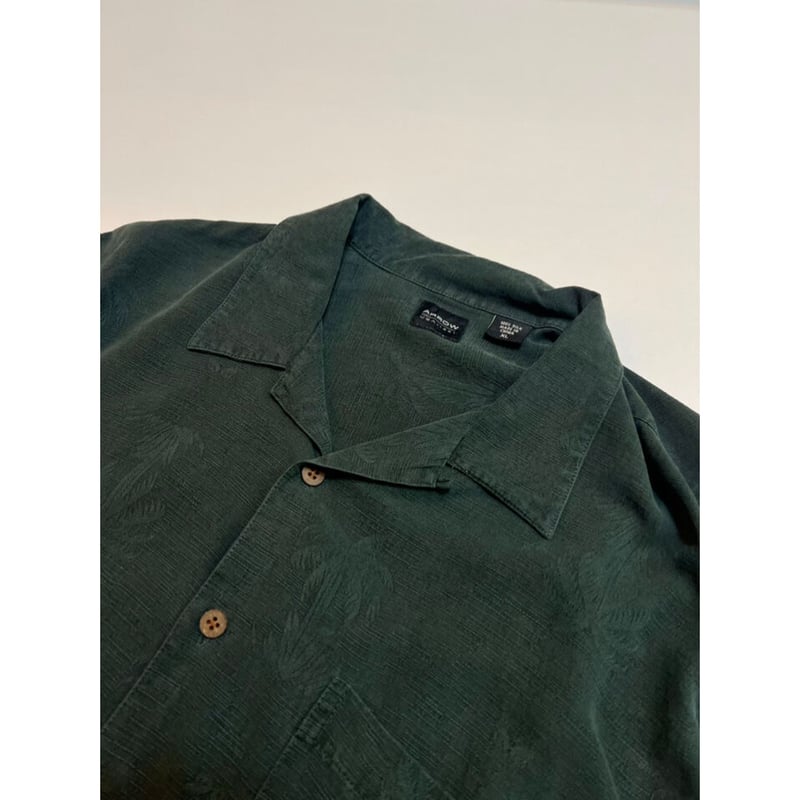 90s ARROW SILK OPEN COLLAR SHIRT Size XL | KORD