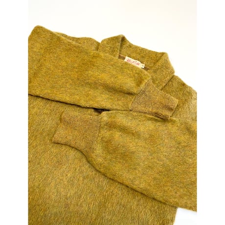 50s "MOHAIR" RACE UP SWEATER Size L