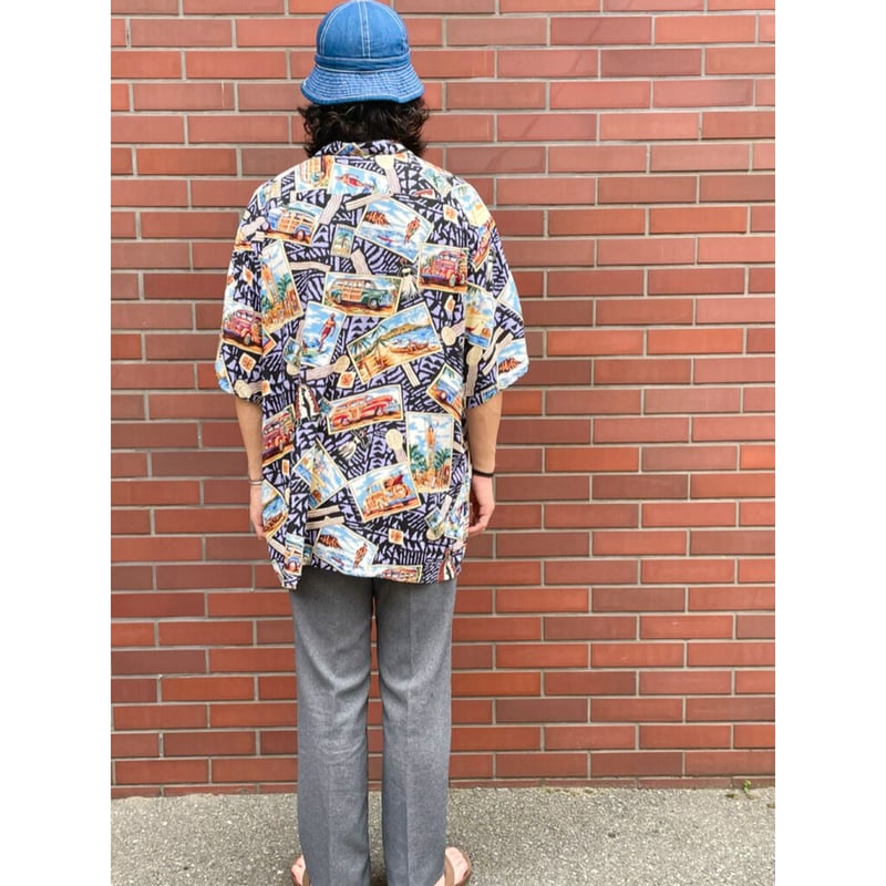1705 レア レインスプーナー シャツ MLB キャップ柄 XL 90s 21920153-1.jpg