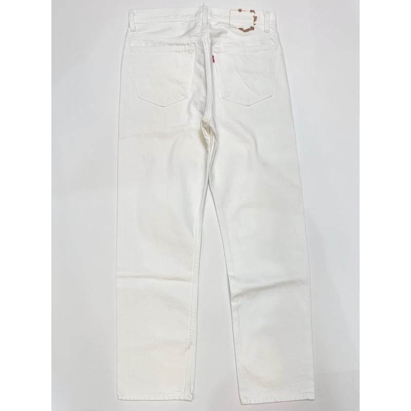90s USA製　Levi’s 501 ホワイト　襤褸　デニムパンツ 90s USA製 Levi'sリーバイス 501 ホワイト デニムパンツ w36 L32