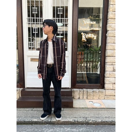 70s KENNINGTON POLYESTER SHIRT Size M程