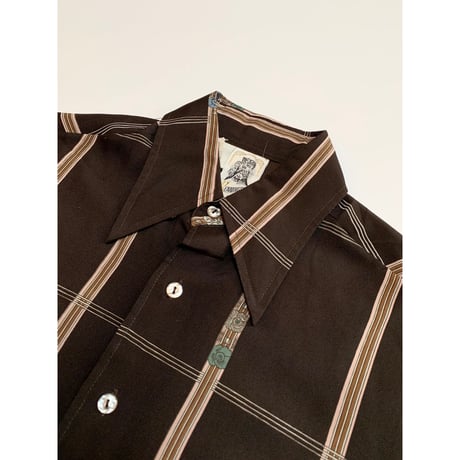 70s KENNINGTON POLYESTER SHIRT Size M程