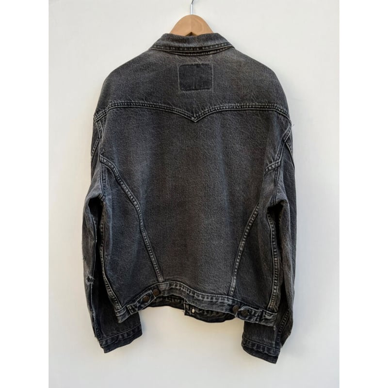 90s Pado Black Denim Design Blouson