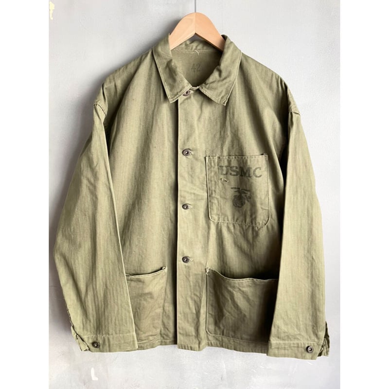 40s WW2 US MARINE CORPS P41 HBT JACKET Size 42 40s WW2 US MARINE CORPS P41 HBT JACKET Size 42