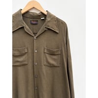60〜70s Sportsman RAYON OPEN COLLAR SHIRT Size XL