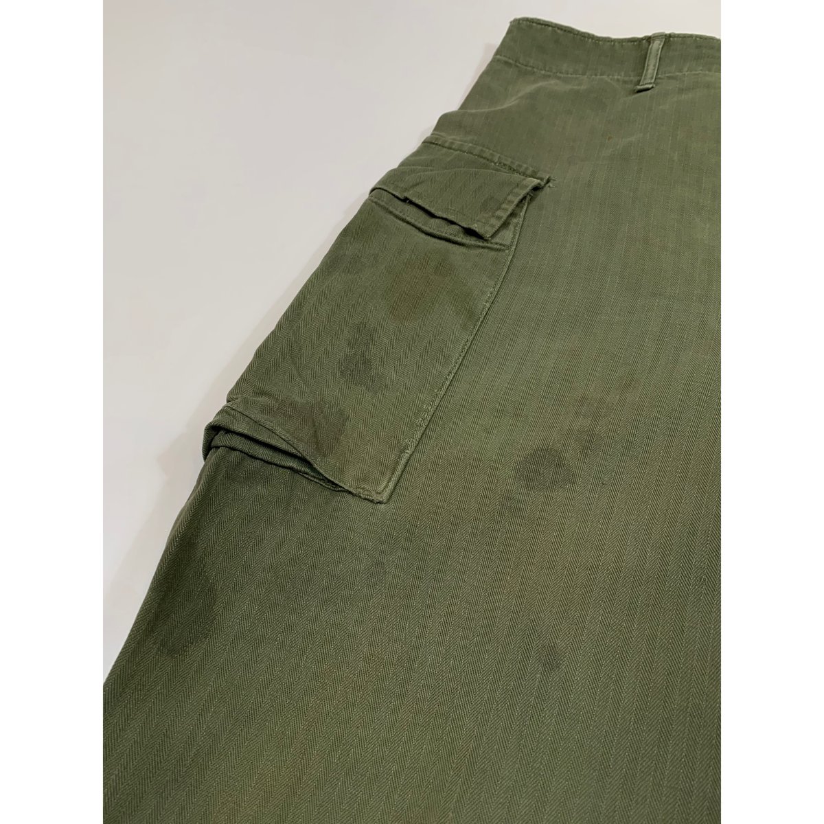 40s US ARMY M-43 HBT CARGO PANTS Size W32L33→W3 40s US ARMY M-43 HBT CARGO PANTS Size W32L33→W3