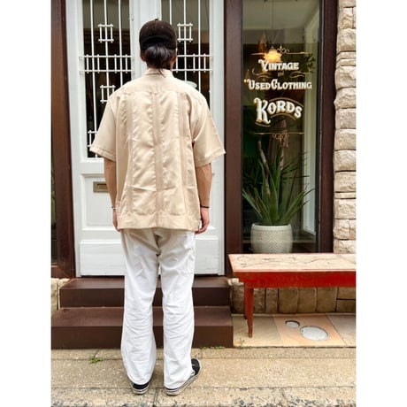 90s ZAVA OPEN COLLAR CUBA SHIRT Size XXL