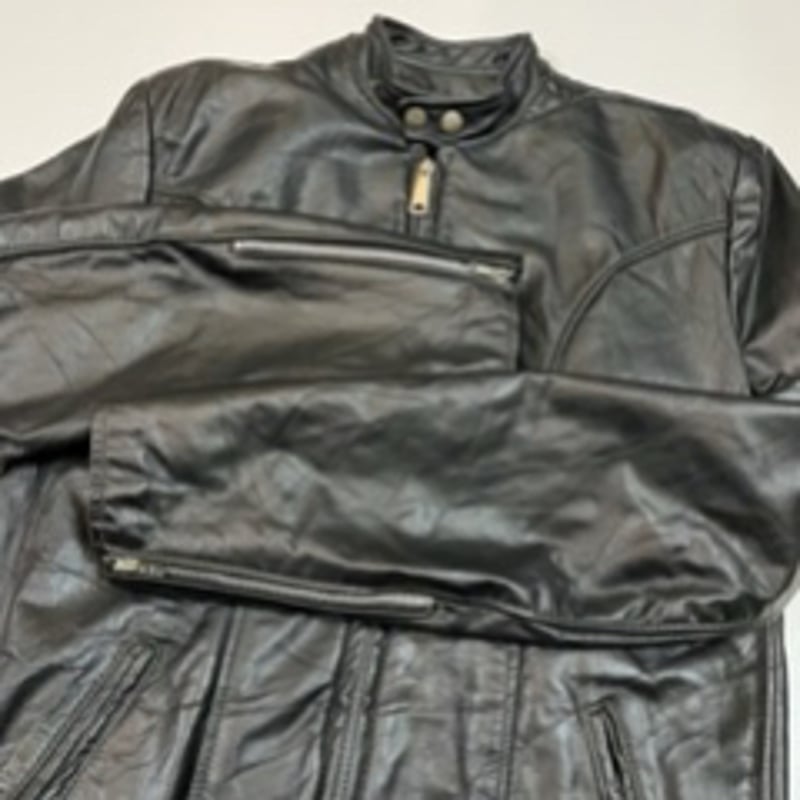 80s BROOKS LEATHER SINGLE RIDERS JACKET MADE IN 80s BROOKS LEATHER SINGLE RIDERS JACKET MADE IN