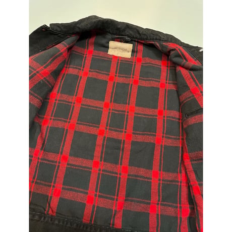 90s Levi's 70427 FLANNEL LINED BLACK DENIM JACKET MADE IN USA 🇺🇸 Size L程
