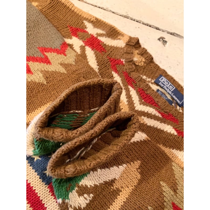 [希少]90s Polo by Ralph Lauren 星条旗 ハンドニット 90's Polo Ralph Lauren 