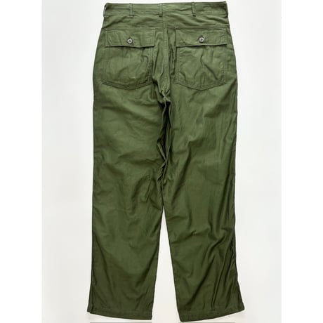 60s US ARMY OG-107 COTTON SATEEN BAKER PANTS Size W36L33→W35L32.5