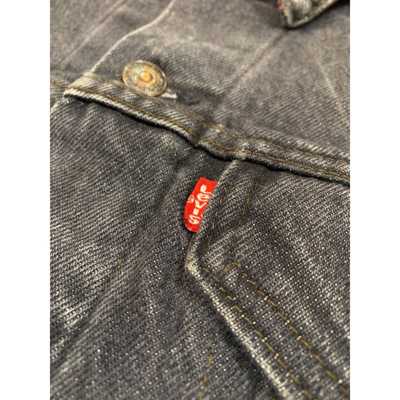 80〜90s Levi's 70411 FLANNEL LINED BLACK DENIM J