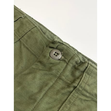 60s US ARMY OG-107 COTTON SATEEN BAKER PANTS Size W36L33→W35L32.5