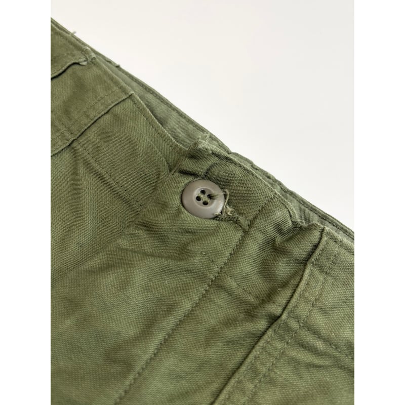 60s US ARMY OG-107 COTTON SATEEN BAKER PANTS Si