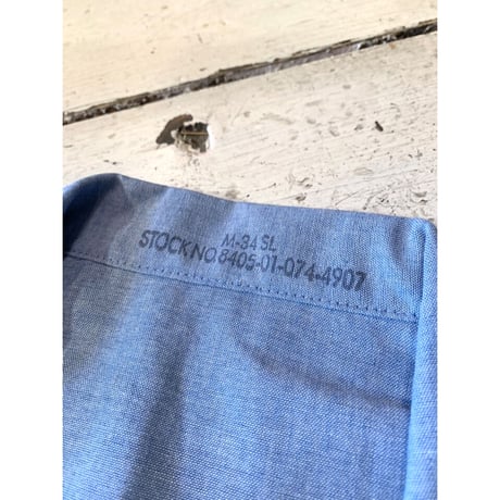 97s "DEADSTOCK" US NAVY UTILITY CHAMBRAY SHIRT Size M