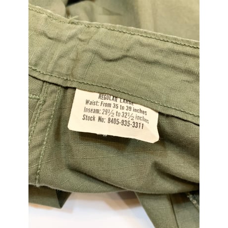 60s US AMRY Jungle Fatigue PANTS "5th TYPE" Size LARGE-REGULAR