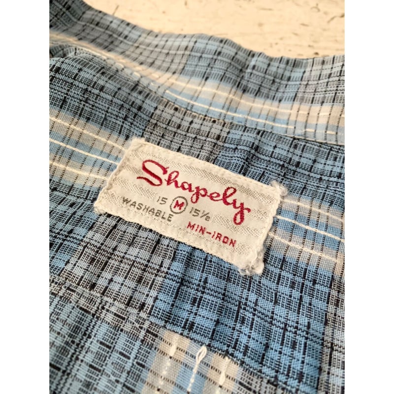 60s Shapely OPEN COLLAR SHIRT Size M | KORDS