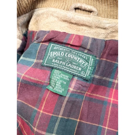 80〜90s POLO COUNTRY "A-1 STYLE" SUEDE JACKET Size L