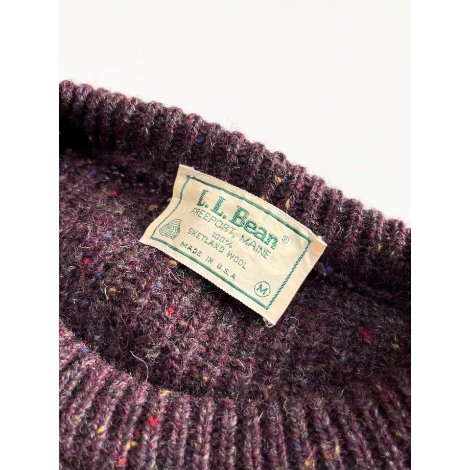 80s エルエルビーン USA製 シェットランドウール ヴィンテージ ニット 80s エルエルビーン USA製 シェットランドウール ヴィンテージ ニット