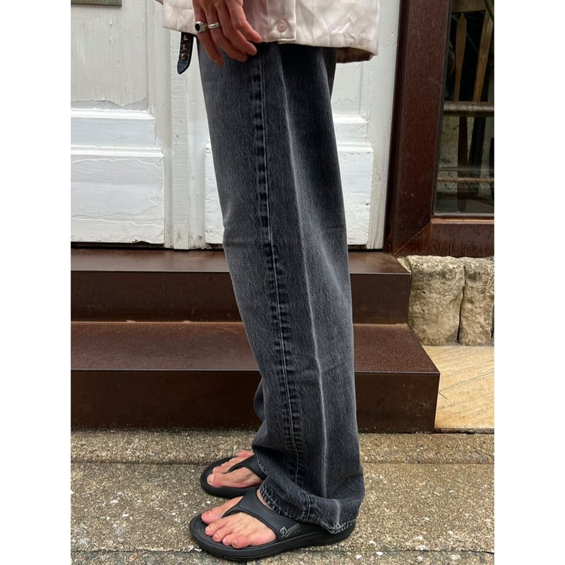 90s Levi's 501-0660 BLACK DENIM PANTS MADE IN U