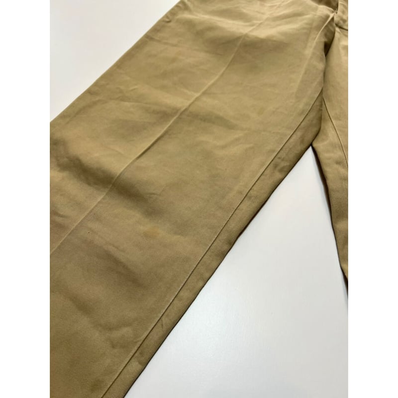 50s US ARMY KHAKI TROUSERS Size W32L31→W31L29