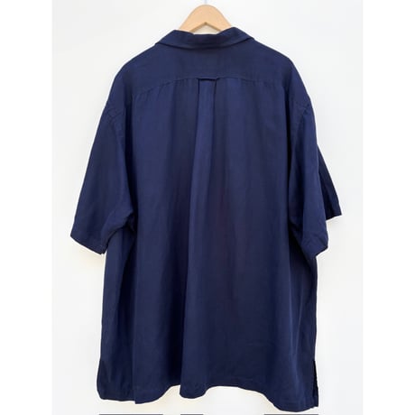 90s Ralph Lauren "CALDWELL" S/S OPEN COLLAR SHIRT Size XXL