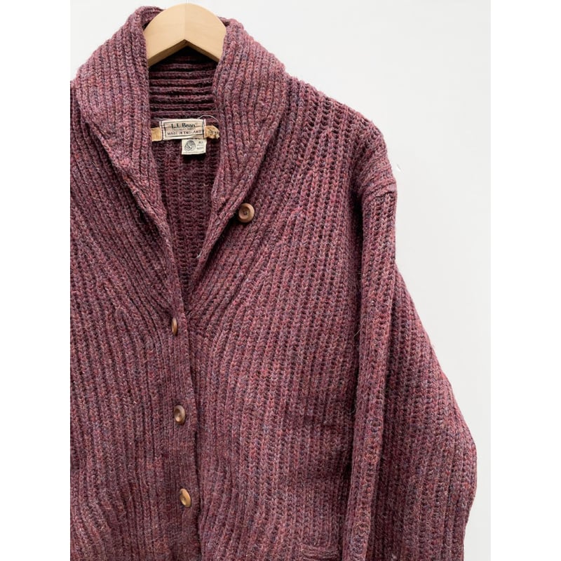 80s L.L.Bean SHAWL COLLAR CARDIGAN MADE IN ENGL